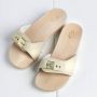 Scholl PESCURA HEEL ORIGINAL Bycast Womens Sand FALSO Mules Sand - Thumbnail 1