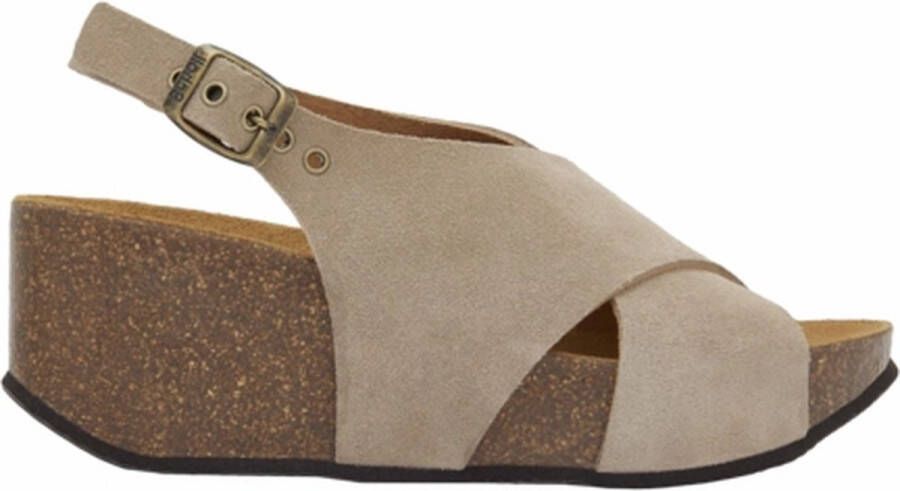 Scholl Sandaal Women Yvonne Suede Dark Beige