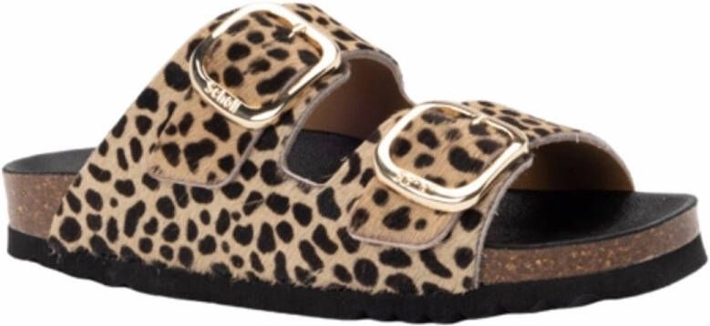 Scholl Slipper Women Noelle Printed Leather Leopard