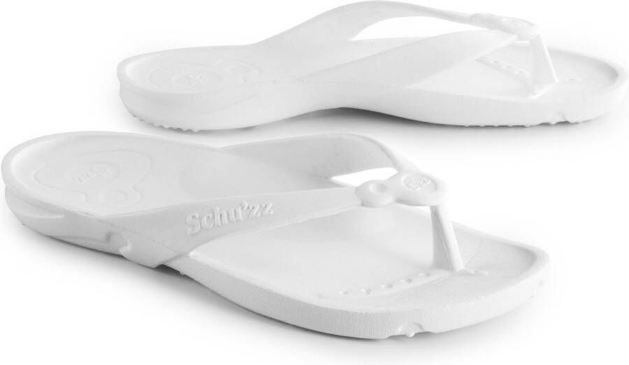 Schu'zz Schuzz Damen Flip Flops Tong Femme Blan Weiß