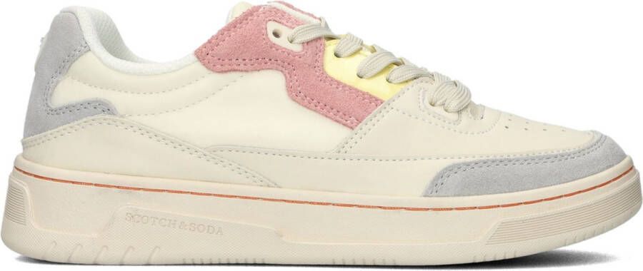 Scotch & Soda Elli Lage sneakers Leren Sneaker Dames Beige