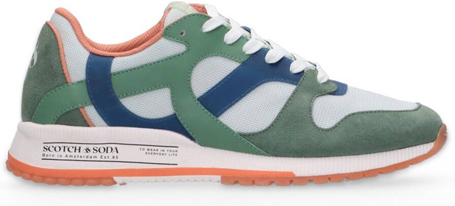 Scotch & Soda Heren Sneaker Vivex Green-Blue GROEN