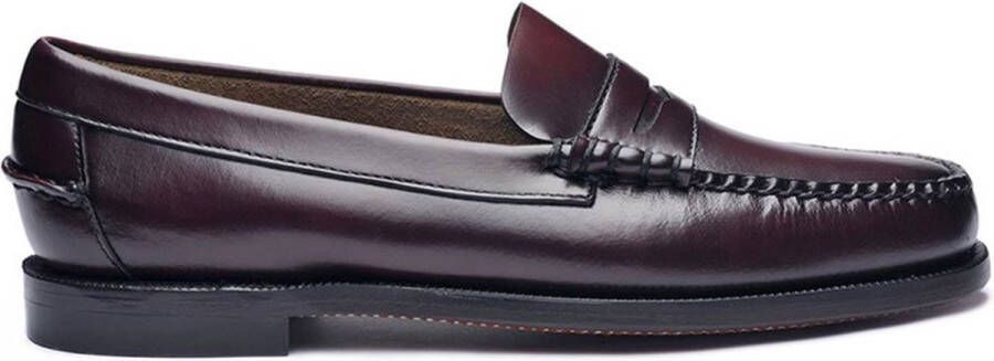 Sebago Klassieke Bordeaux Platte Schoenen voor Vrouwen Red Dames