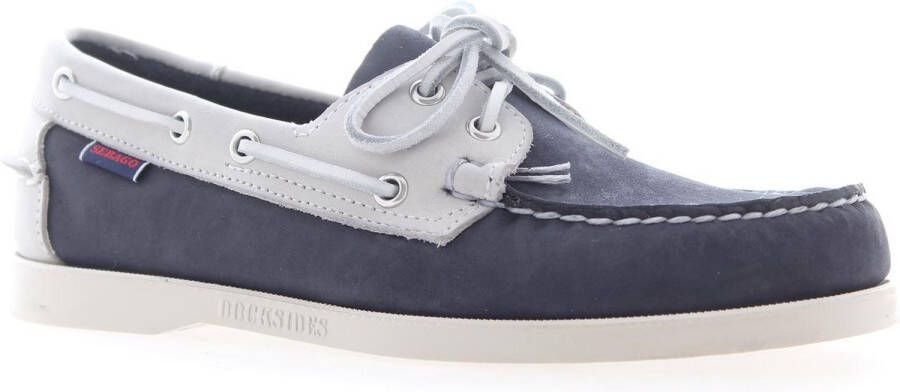 Sebago Docksides Light Grey Blue Indigo