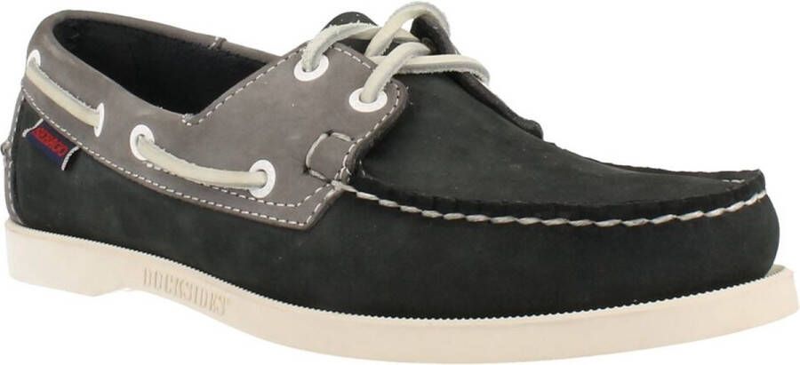 Sebago Heren Spinnaker Nubuck Navy Grey BLAUW