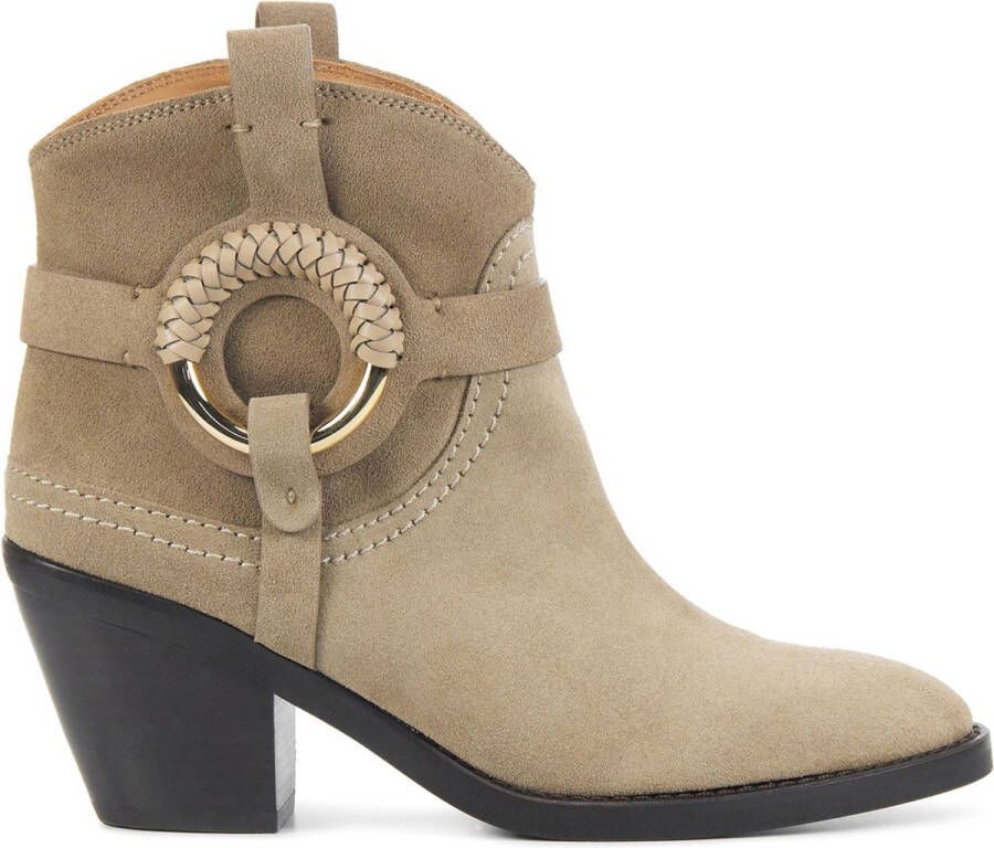 See By Chloé See by Chloe Cowboylaarzen Dames Laarzen Damesschoenen Suède Hana SB39065A Zand