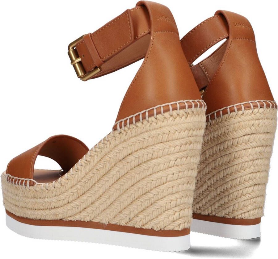 See By Chloé Glyn High Sandalen Met Sleehak Dames Cognac