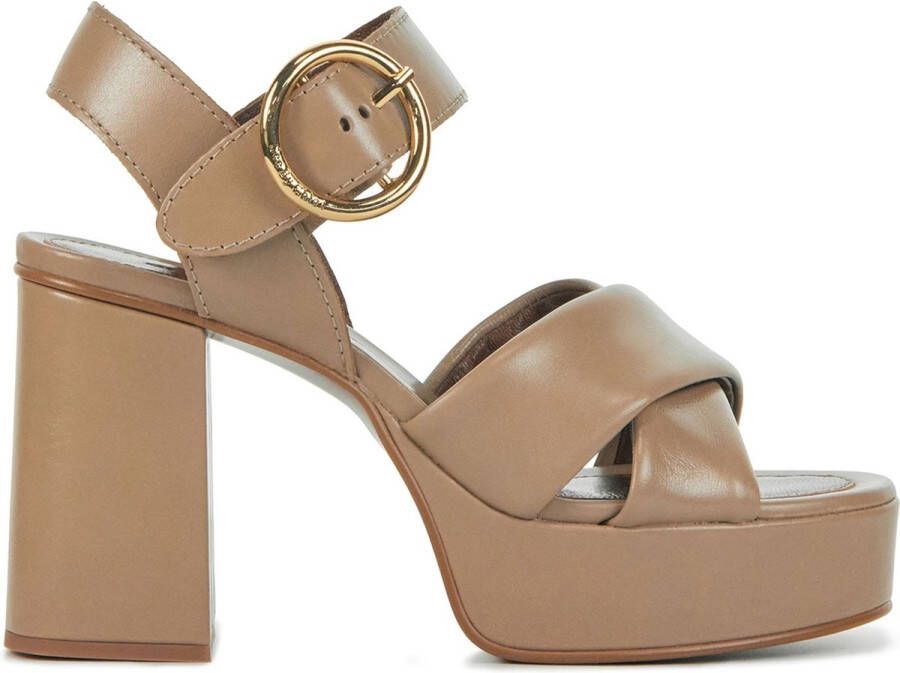 See By Chloé See by Chloe Sandalen Dames Damesschoenen Leer Blokhak hoogte SB36033A Nude