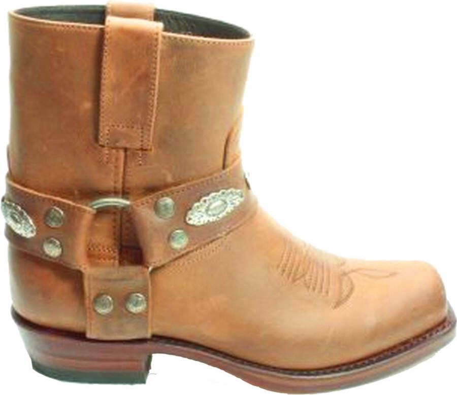 Sendra 10968 Concho- Bruin- enkel laars met rechte schacht- sierspoor-maat