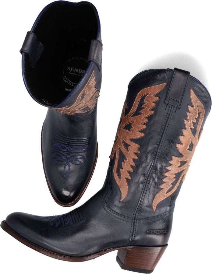 Sendra 12763 Laarzen Leer Dames Blauw