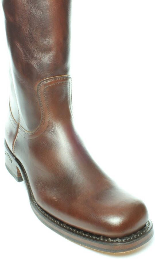 Sendra Boots 3162 Seahorse 84 Bruin Heren Basic Western Laars Ronde Neus Rechte Hak Leren Zool Rechte Schacht Trek Lussen Echt Leer