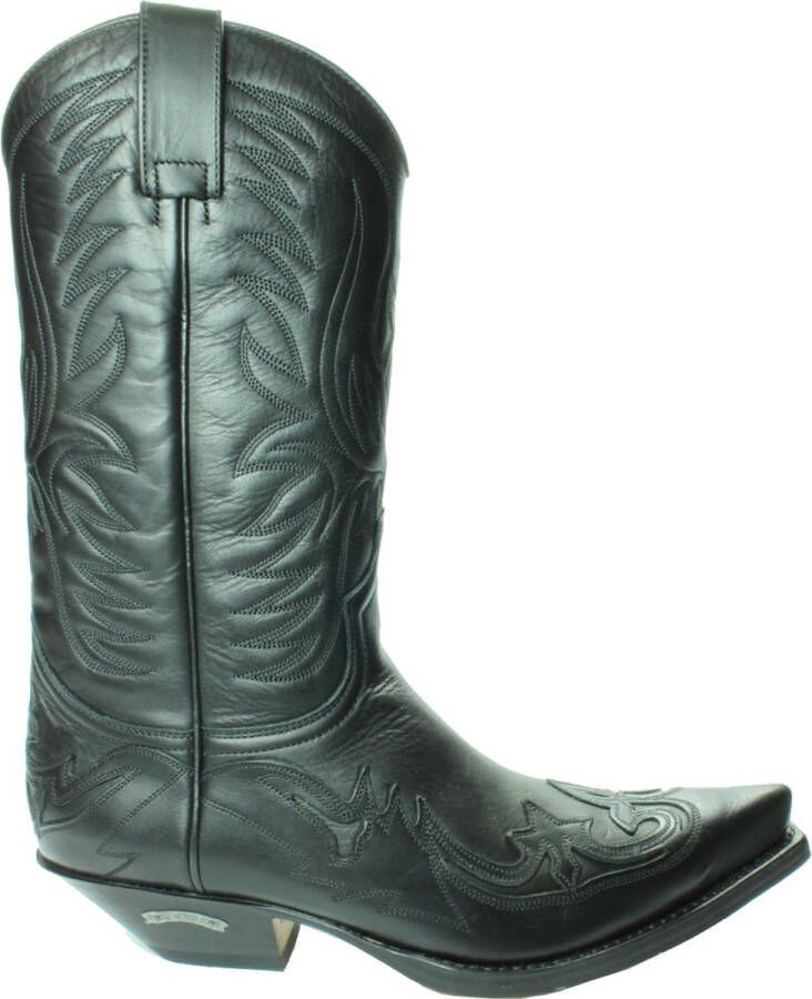 Sendra Boots 3241 Pull oil Cuervo Zwart Laarzen Cow Western Unisex Boots Spitse Neus Lederen Zool Schuine Hak Echt Leer