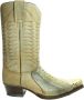 Sendra boots 5907 Mimo Zandkleur Heren Cowboy Western Laars Spitse Neus Beetje Schuine Hak Rechte schacht Treklussen Handgemaakt Echt Leer - Thumbnail 1