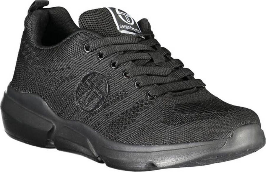 Sergio Tacchini Zwarte vetersneakers met contrastdetails Black Heren