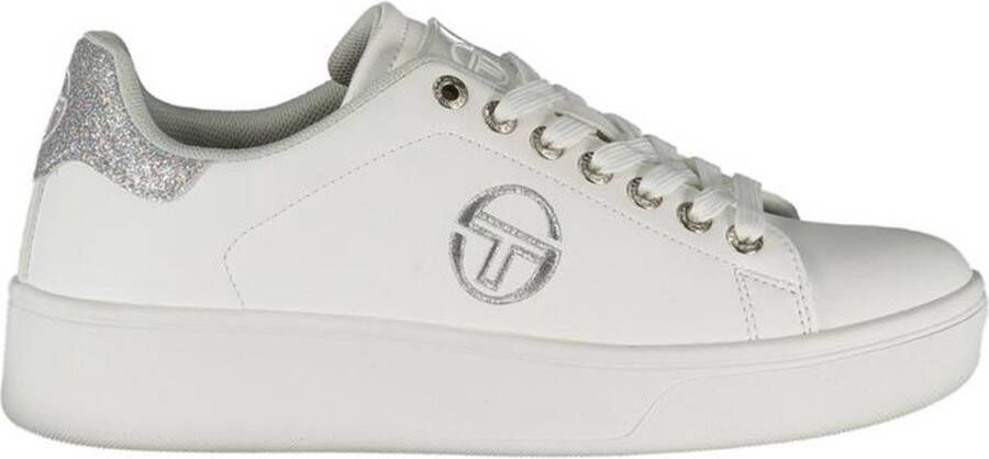 Sergio Tacchini Chique witte vetersneakers met contrasterende details White Dames