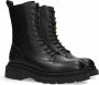 Shabbies Amsterdam Mirle leren veterboots zwart - Thumbnail 5