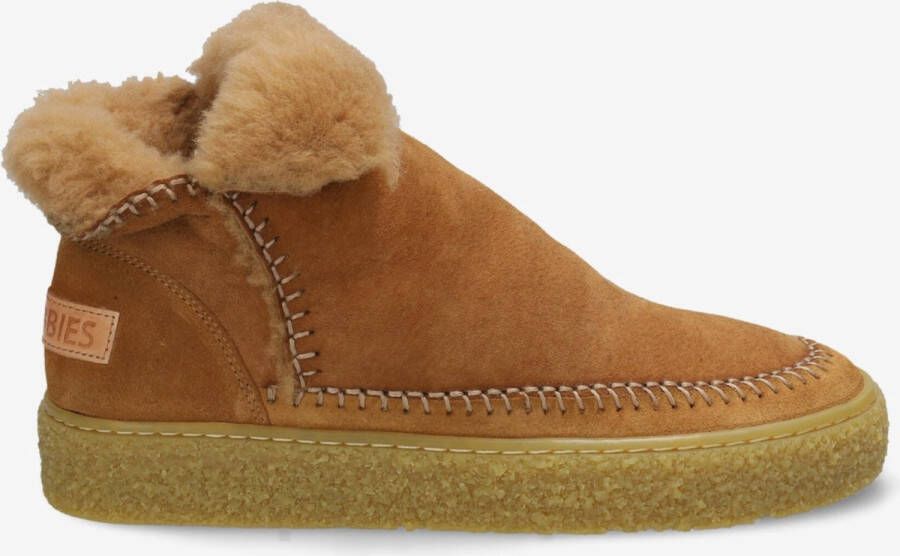 Shabbies Amsterdam Boot Chewy Moux Doubleface Camel Dames Laarzen