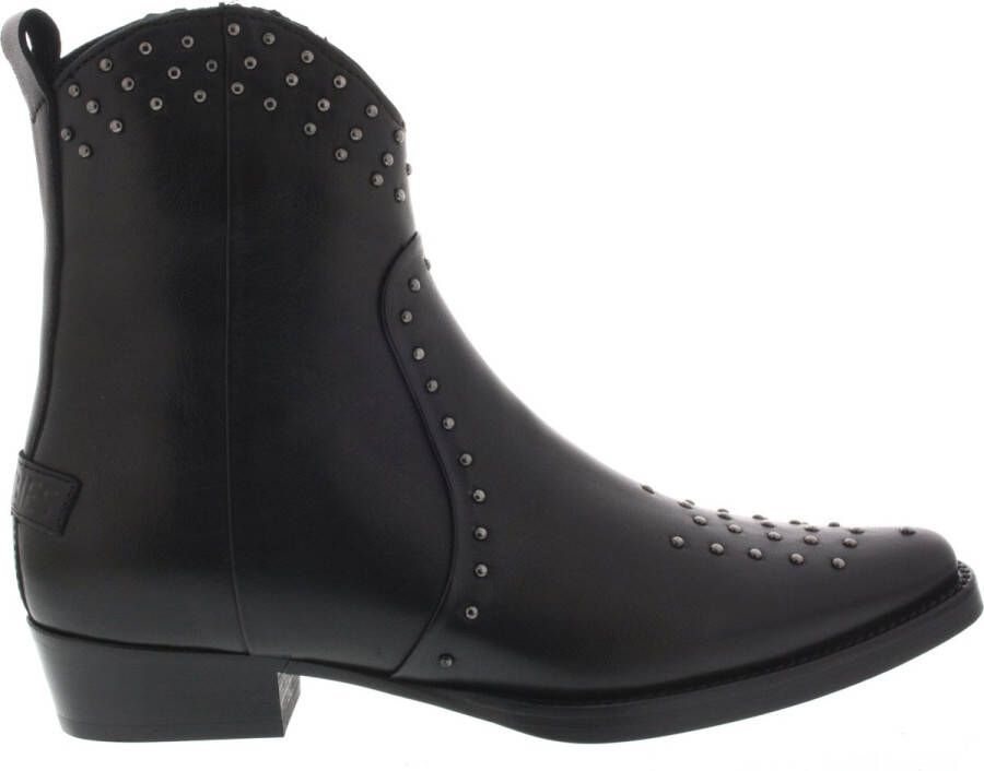 Shabbies Amsterdam Dames Enkellaars Shabbies Wendy Western Black Zwart