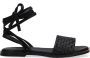 SHABBIES Sandalen Dames 170020172 Maat: 36 Materiaal: Leer Kleur: Zwart - Thumbnail 2