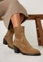 Shabbies Amsterdam Shabbies Julie Ankle Boot Enkellaarsjes Enkelboots met rits Dames Beige - Thumbnail 7