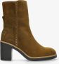 Shabbies Amsterdam Shabbies Venle Ankle Boot Enkellaarsjes Enkelboots met rits Dames Bruin - Thumbnail 2