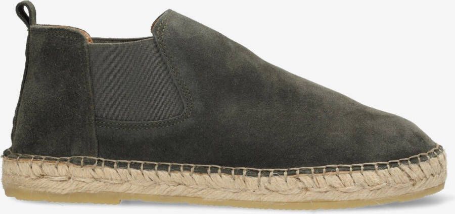 Shabbies Amsterdam Espadrille Elche Chelsea Donkergroen