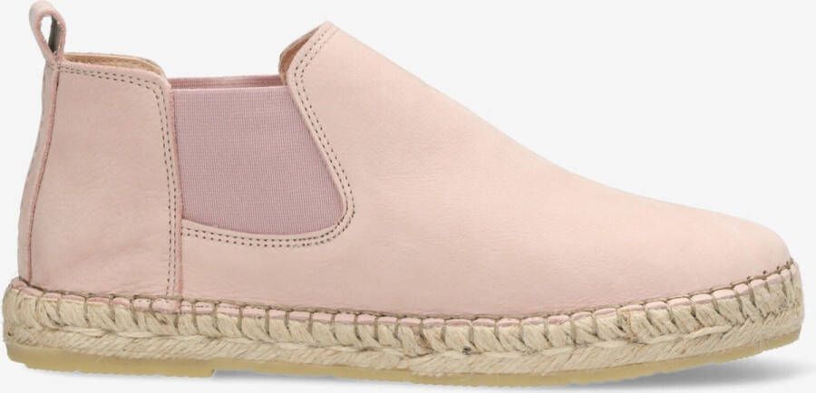 Shabbies Amsterdam Espadrille Elche Chelsea Nubuck Licht Roze