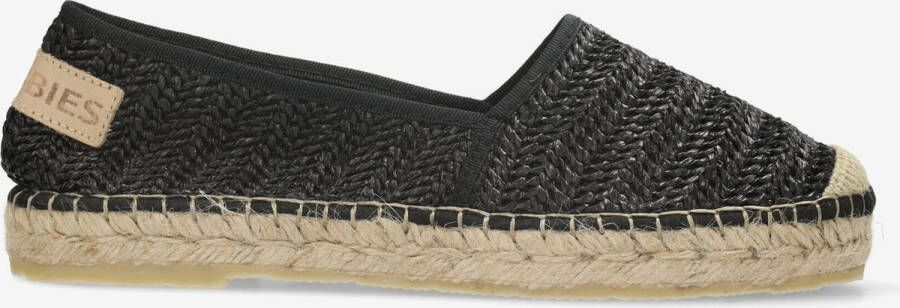 Shabbies Amsterdam Espadrille Elche Espa Raffia Zwart