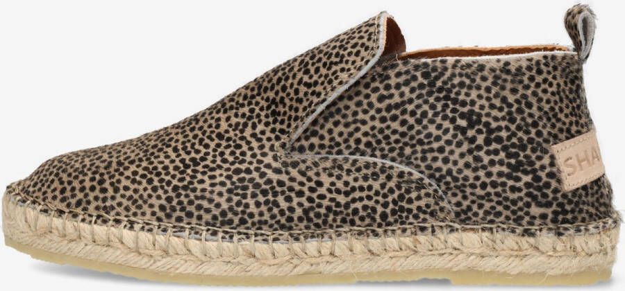 Shabbies Amsterdam Espadrille Elche Lofa Pony Beige Brown