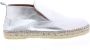 SHABBIES Espadrilles Dames Elche Lofa Metallic Maat: 39 Materiaal: Leer Kleur: Zilver - Thumbnail 2