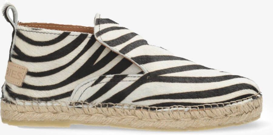 Shabbies Amsterdam Espadrille Elche Lofa Zebra White Zwart - Foto 1