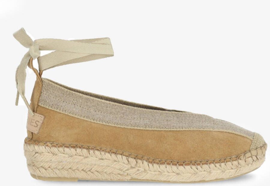 Shabbies Amsterdam Palma Kimono suède espadrilles donker zand - Foto 1