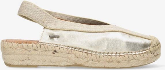 Shabbies Metallic Espadrille Slingback Sandal Yellow Dames