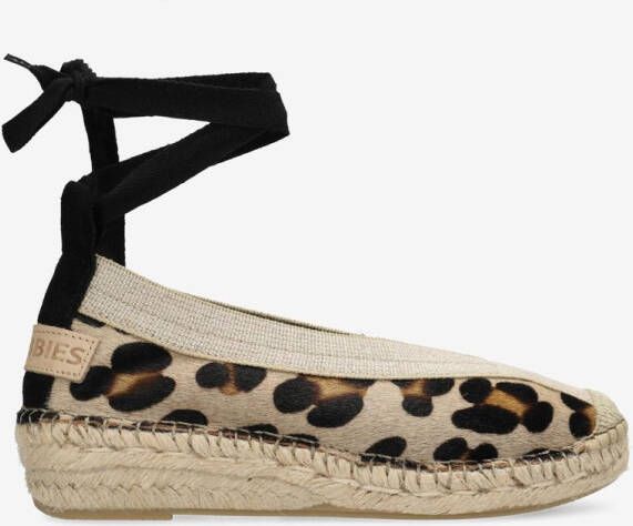 Shabbies Amsterdam Espadrille Palma Kimono Leopard Brown