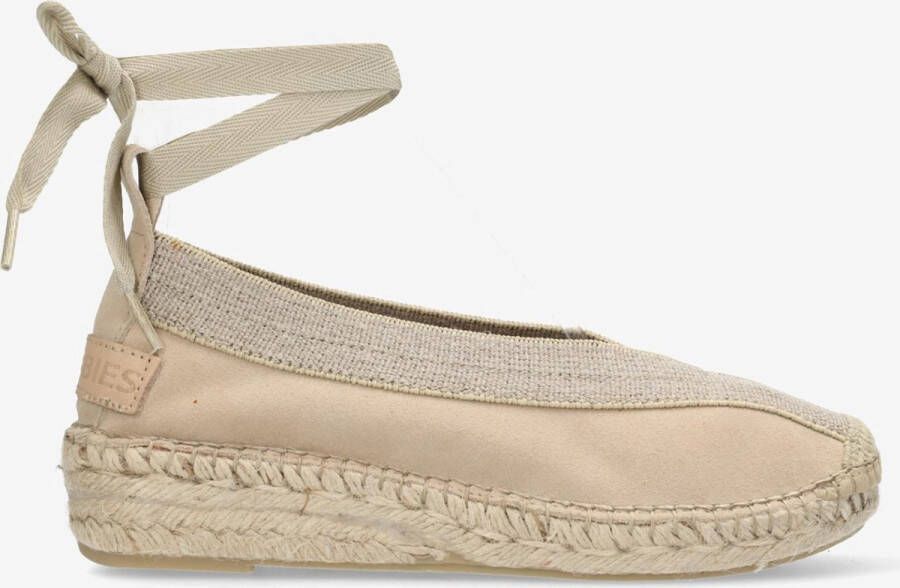 Shabbies Amsterdam Espadrille Palma Kimono Suède Beige