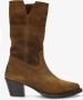 SHABBIES Enkellaarsjes Dames Lure Mid Boot Maat: 38 Materiaal: Suède Kleur: Bruin - Thumbnail 2