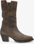 Shabbies Amsterdam Shabbies Lure Mid Boot Enkellaarsjes Dames Taupe - Thumbnail 2