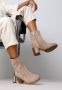 Shabbies Amsterdam Shabbies 183020354 Shs1378 Enkellaarsjes Enkelboots met rits Dames Beige - Thumbnail 2