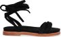 SHABBIES Sandalen Dames 170020161 Maat: 36 Materiaal: Suède Kleur: Zwart - Thumbnail 2