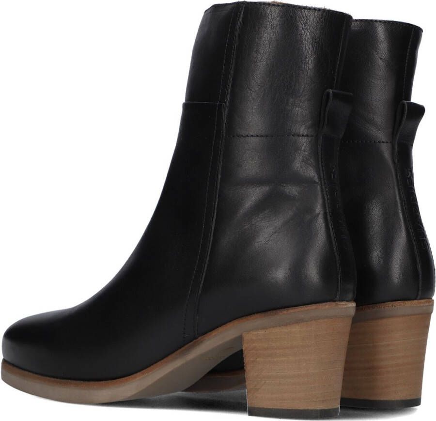 Shabbies Amsterdam Shabbies Lieve G Ankle Boot Enkellaarsjes Enkelboots met rits Dames Zwart