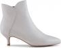 Shoe the Bear Elegante Leren Enkellaars met Ritssluiting White Dames - Thumbnail 1