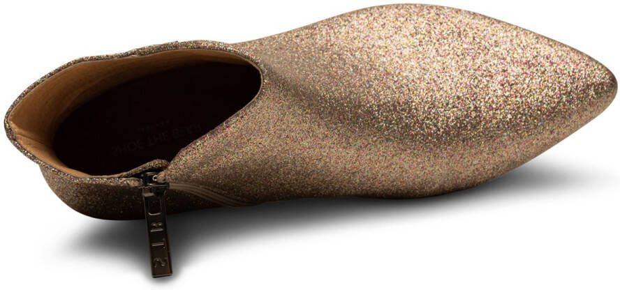 Shoe the Bear Glitter Leren Enkellaarsje Elegante Rits Brown Dames