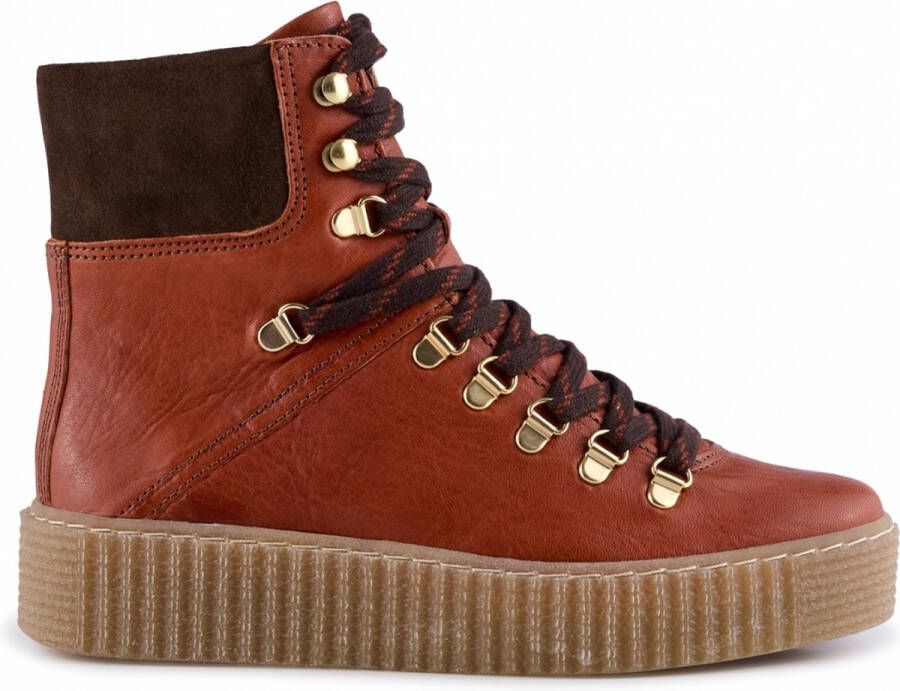 Shoe the Bear Agda Leren Wandelschoen Rood Dames