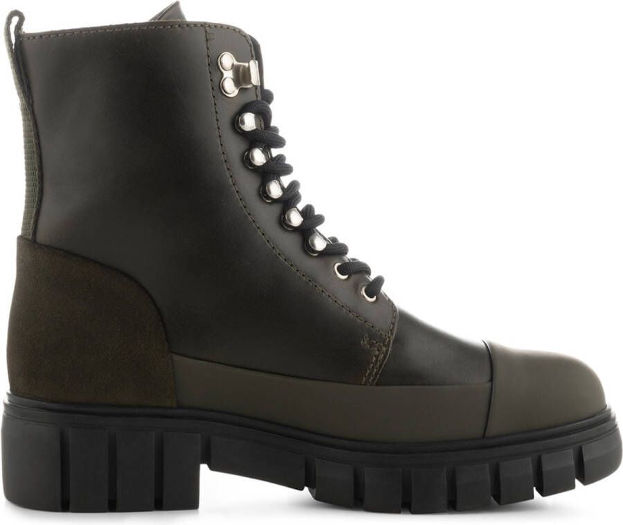 Shoe the Bear Rebel Veterschoen van Leer Groen Dames