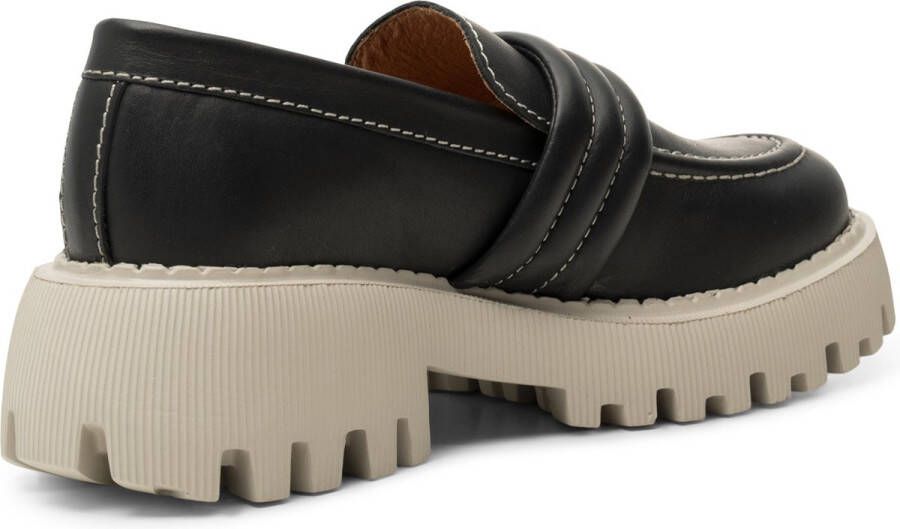 Shoe the Bear Chunky Leren Loafer Zwart Contrast Black Dames