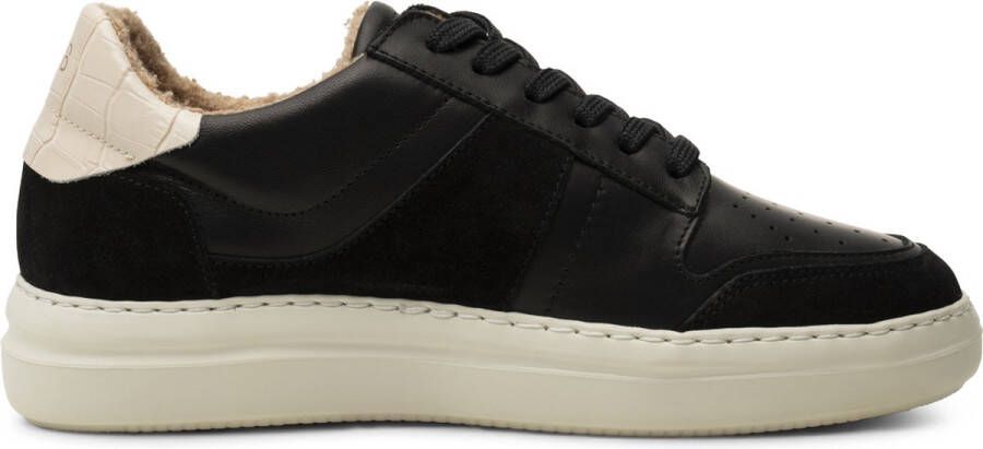 Shoe the Bear Geselecteerde sneaker leer warm Zwart Black