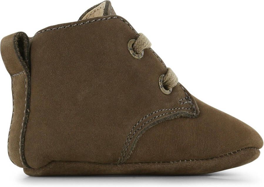 Shoesme Baby Babyslofjes Jongens olive green Leer