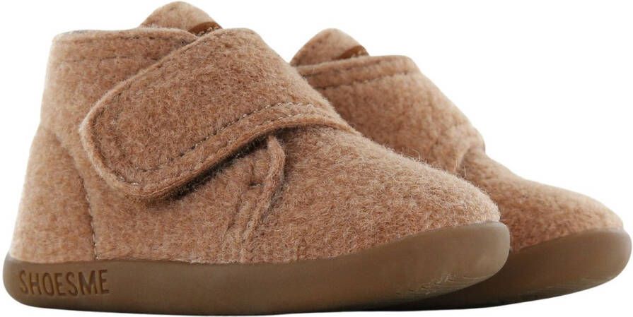 Shoesme Baby Babyslofjes Cognac Vilt