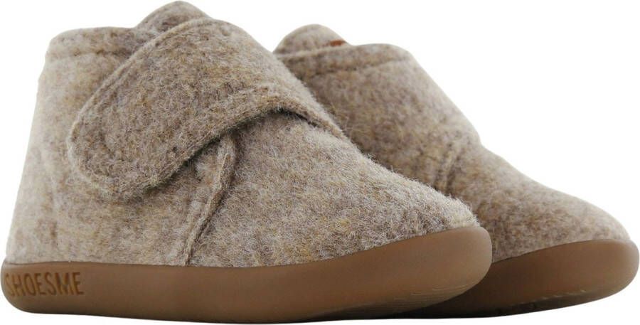 Shoesme baby schoenen taupe Bruin Textiel Effen 23