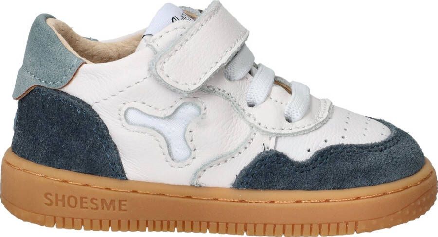 Shoesme Baby Babysneakers White Dark Blue Leer - Foto 1